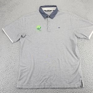 Travis Mathew Shirt‎ Mens Medium Gray Heather Short Sleeve Performance Golf Polo